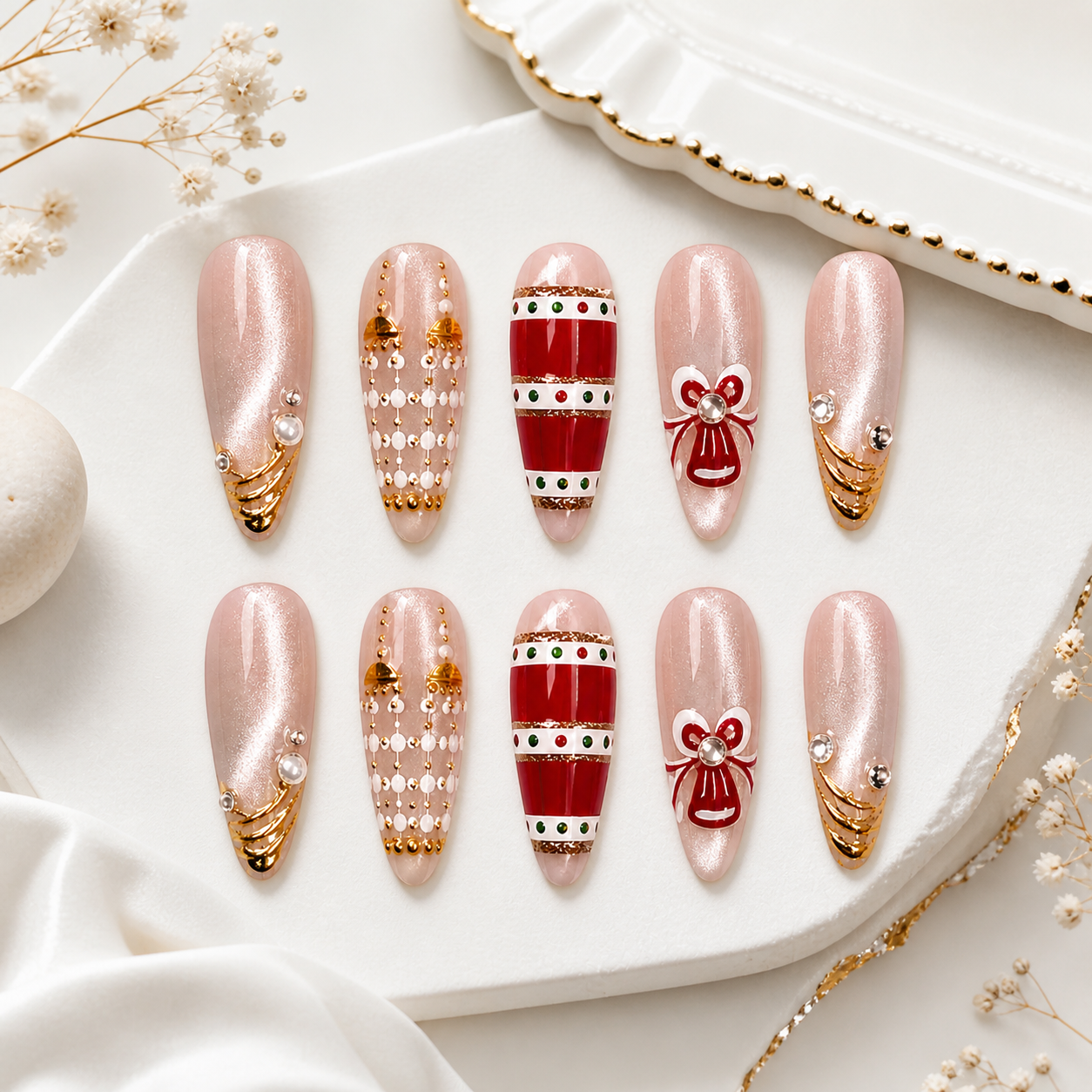 Blush Cat-Eye Chura Luxe Nails