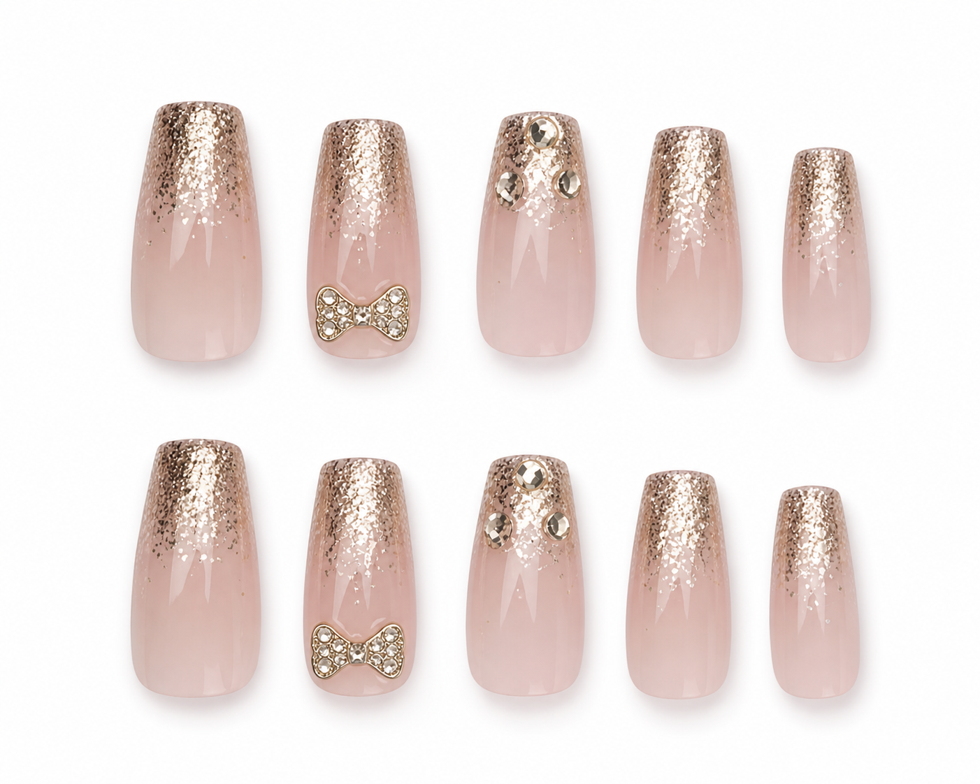 Champagne Glitter Luxe Press-On Nails