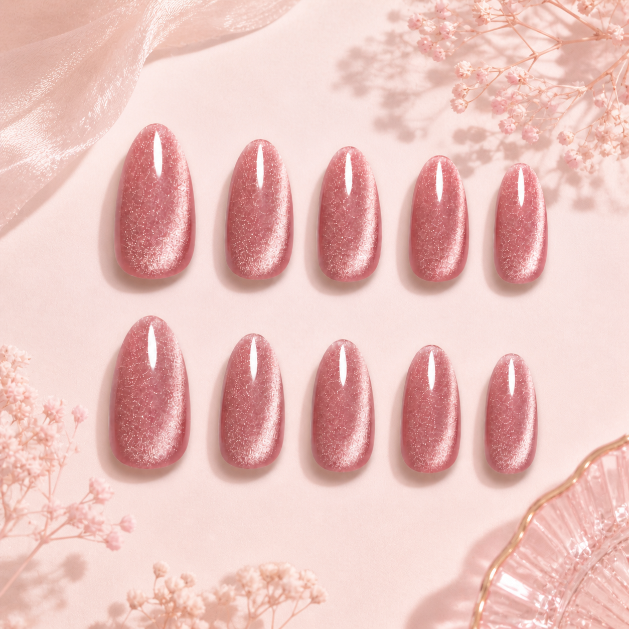 Rosé Glaze Luxe Press-On Nails