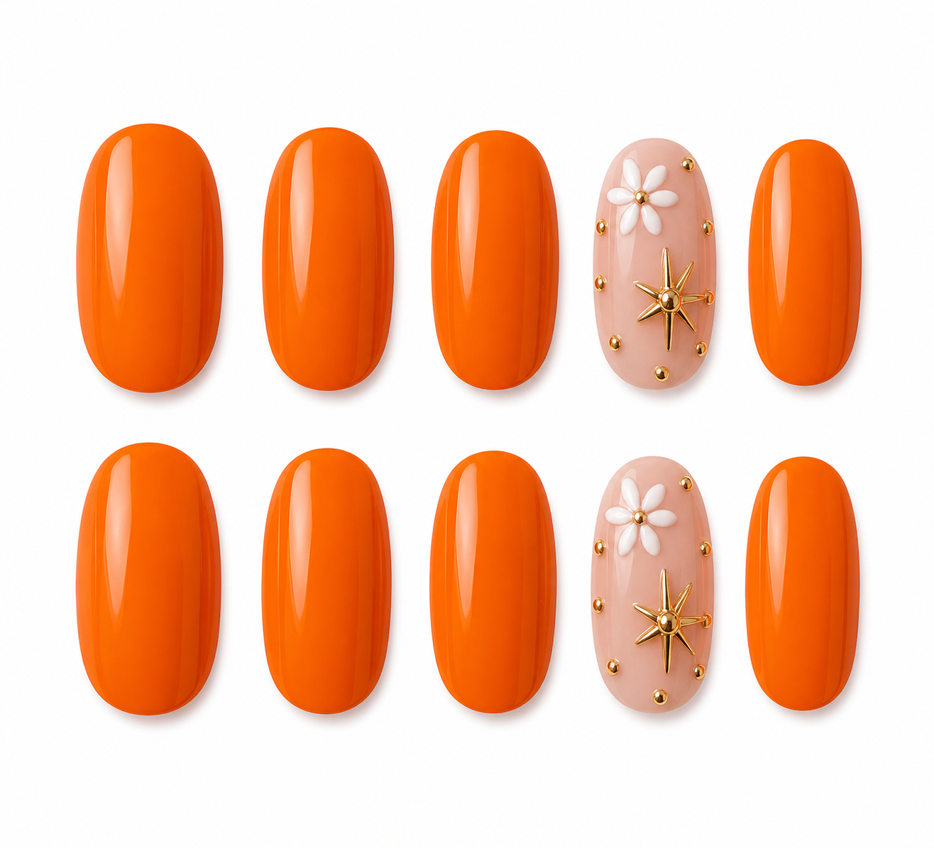 Sunset Bloom Luxe Press-On Nails