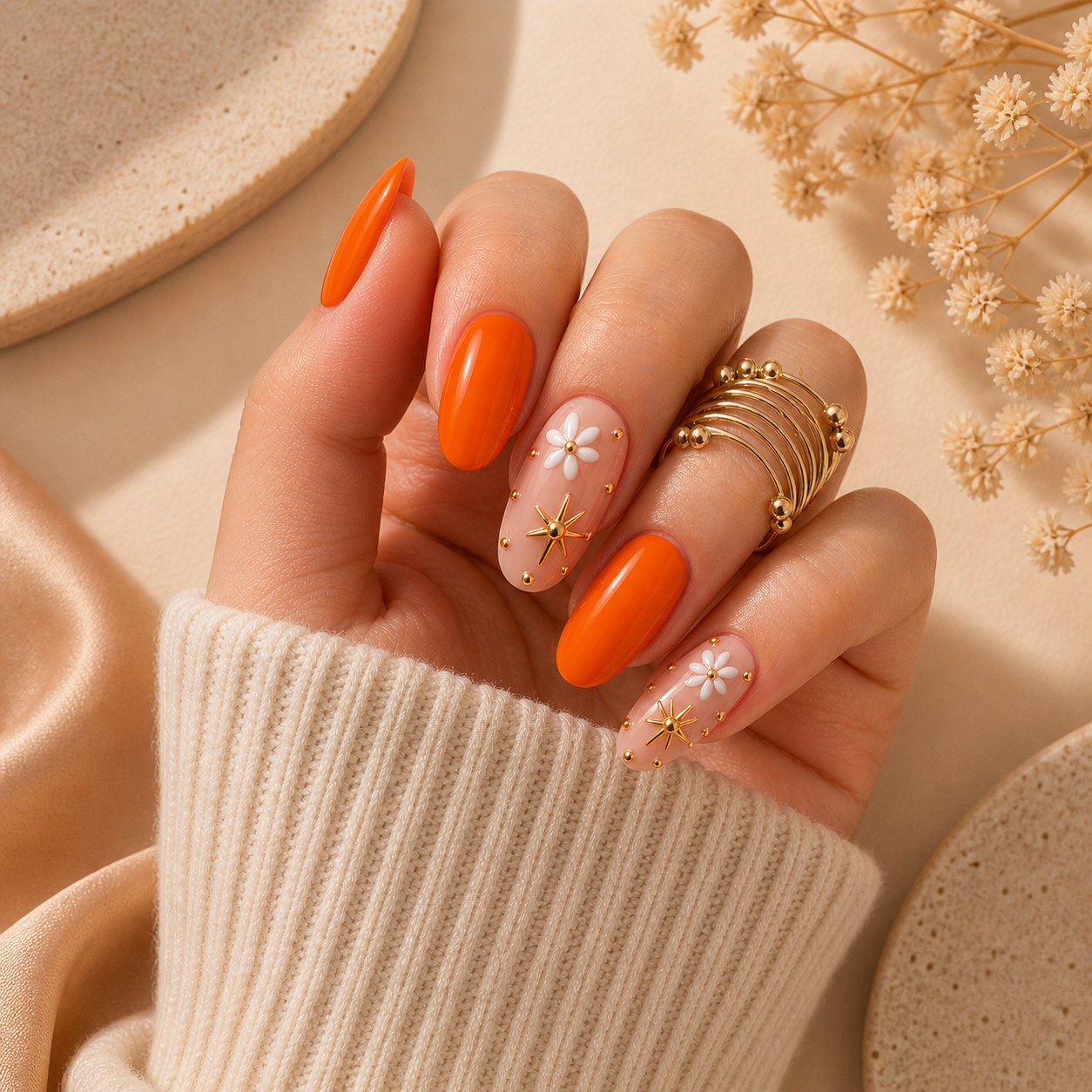 Sunset Bloom Luxe Press-On Nails