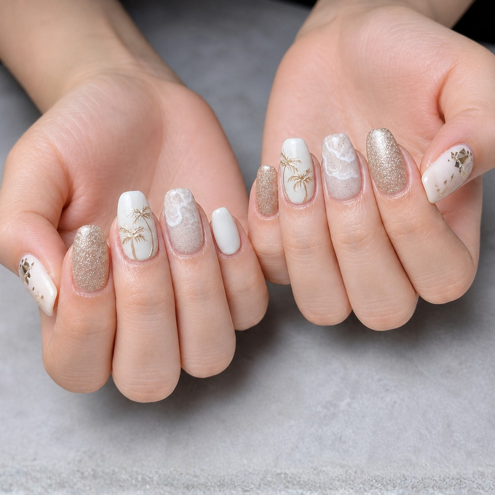 Golden Palm Luxe Press-On Nails
