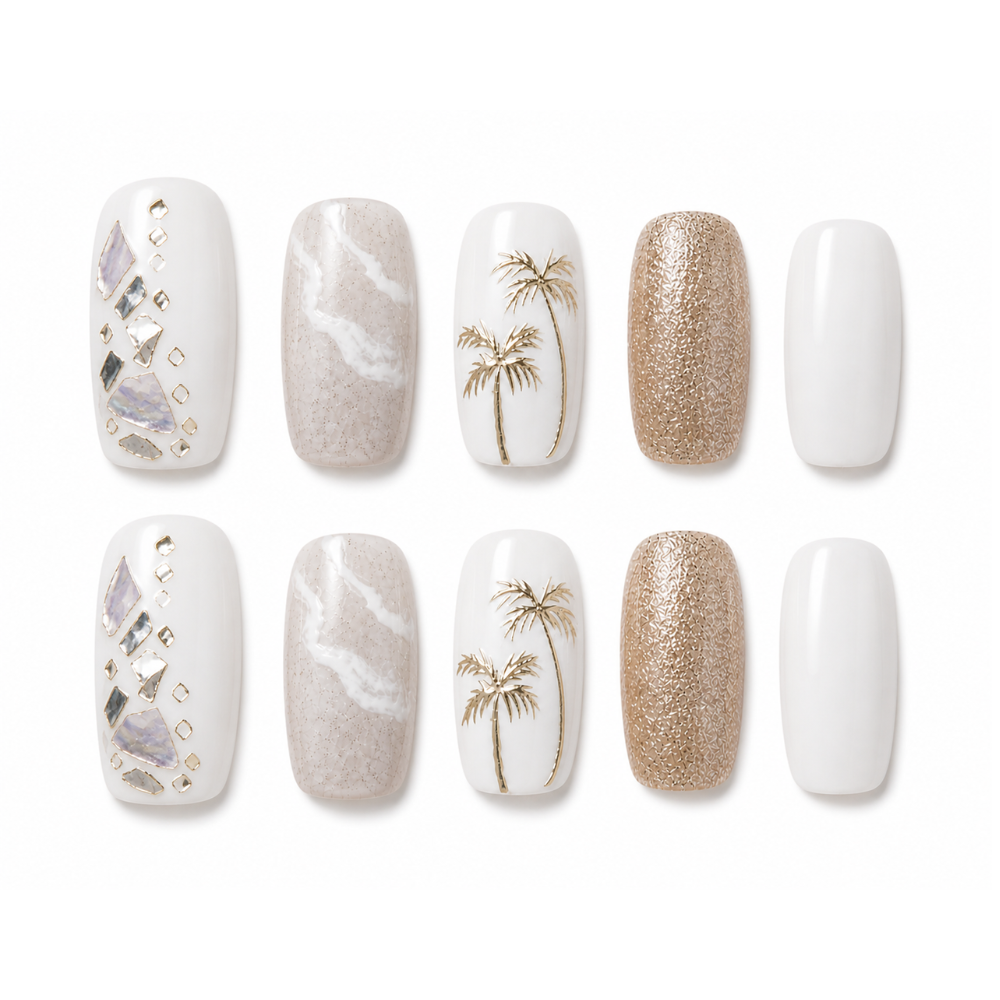 Golden Palm Luxe Press-On Nails