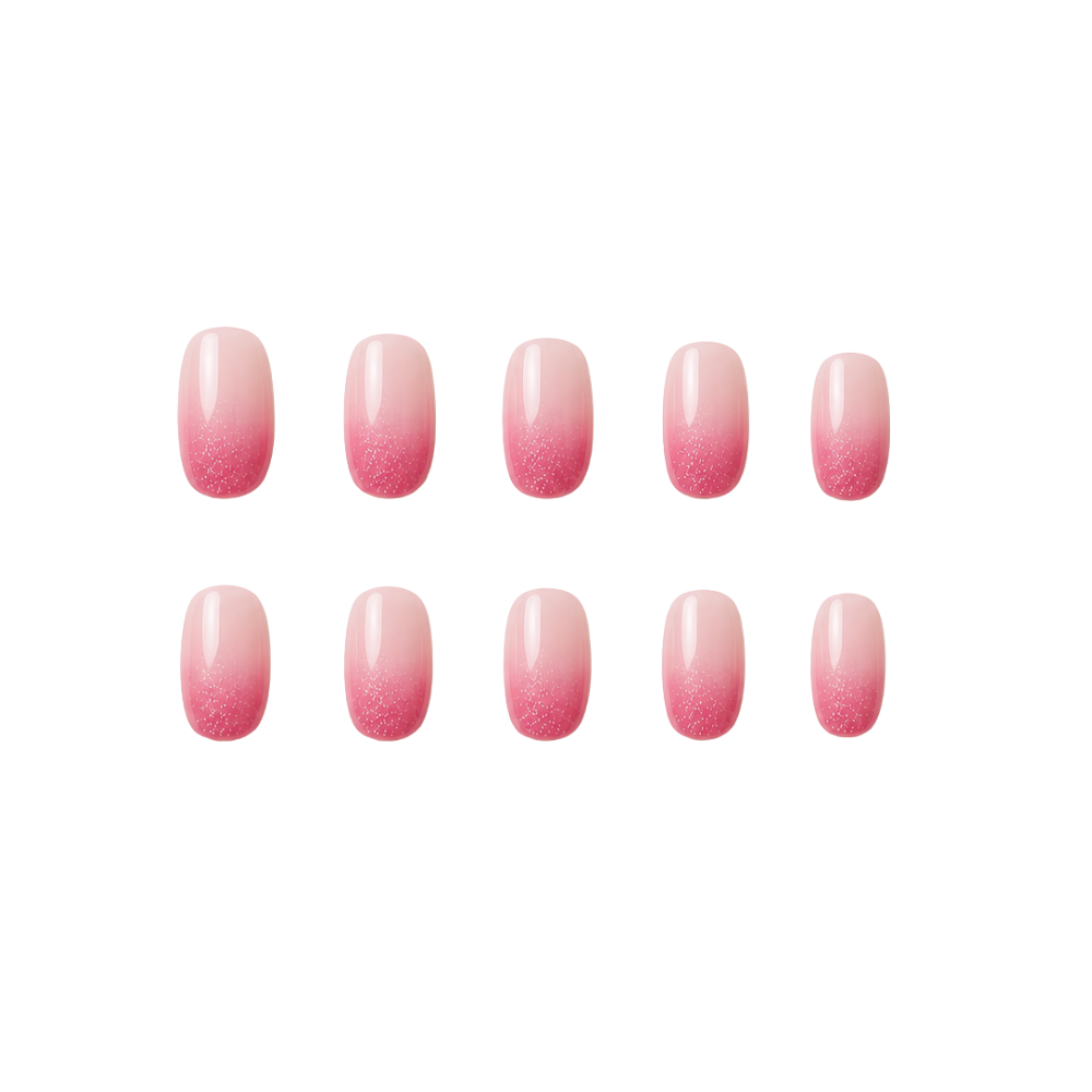 Blush Glow Ombré Nails
